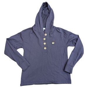 Masters Magnolia Lane Navy  Masters Button-up Golf Hoodie Women's Size XS